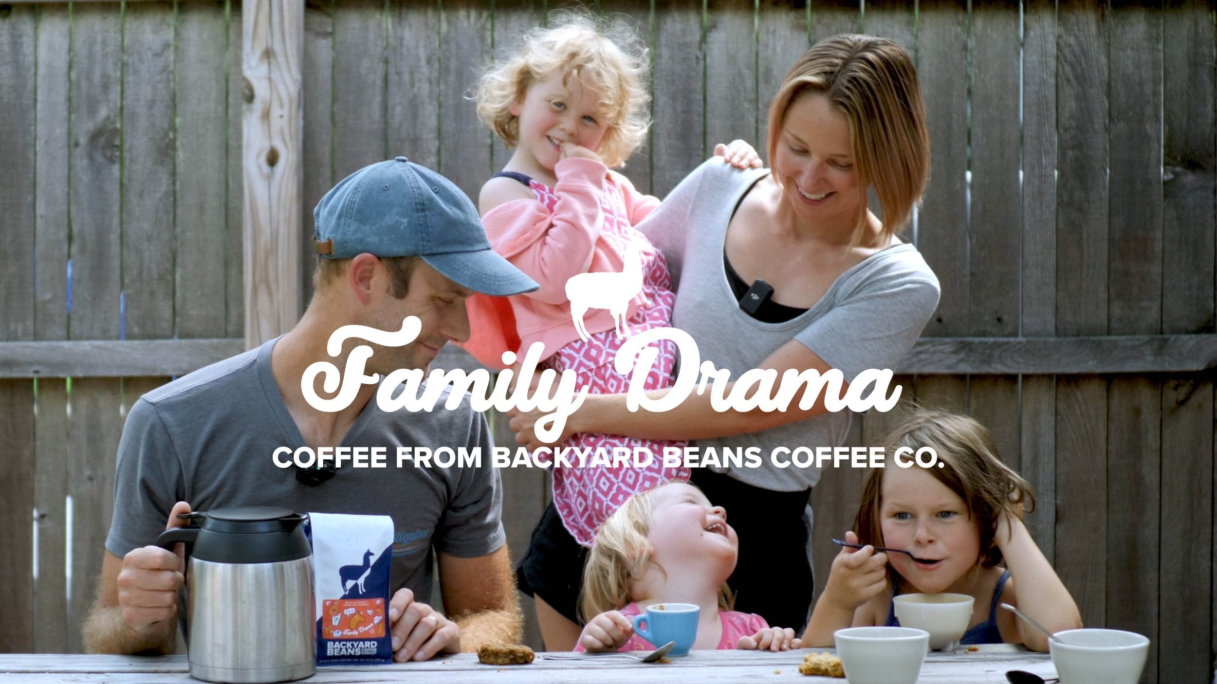 Image of Adams Family with words that say Family Drama.