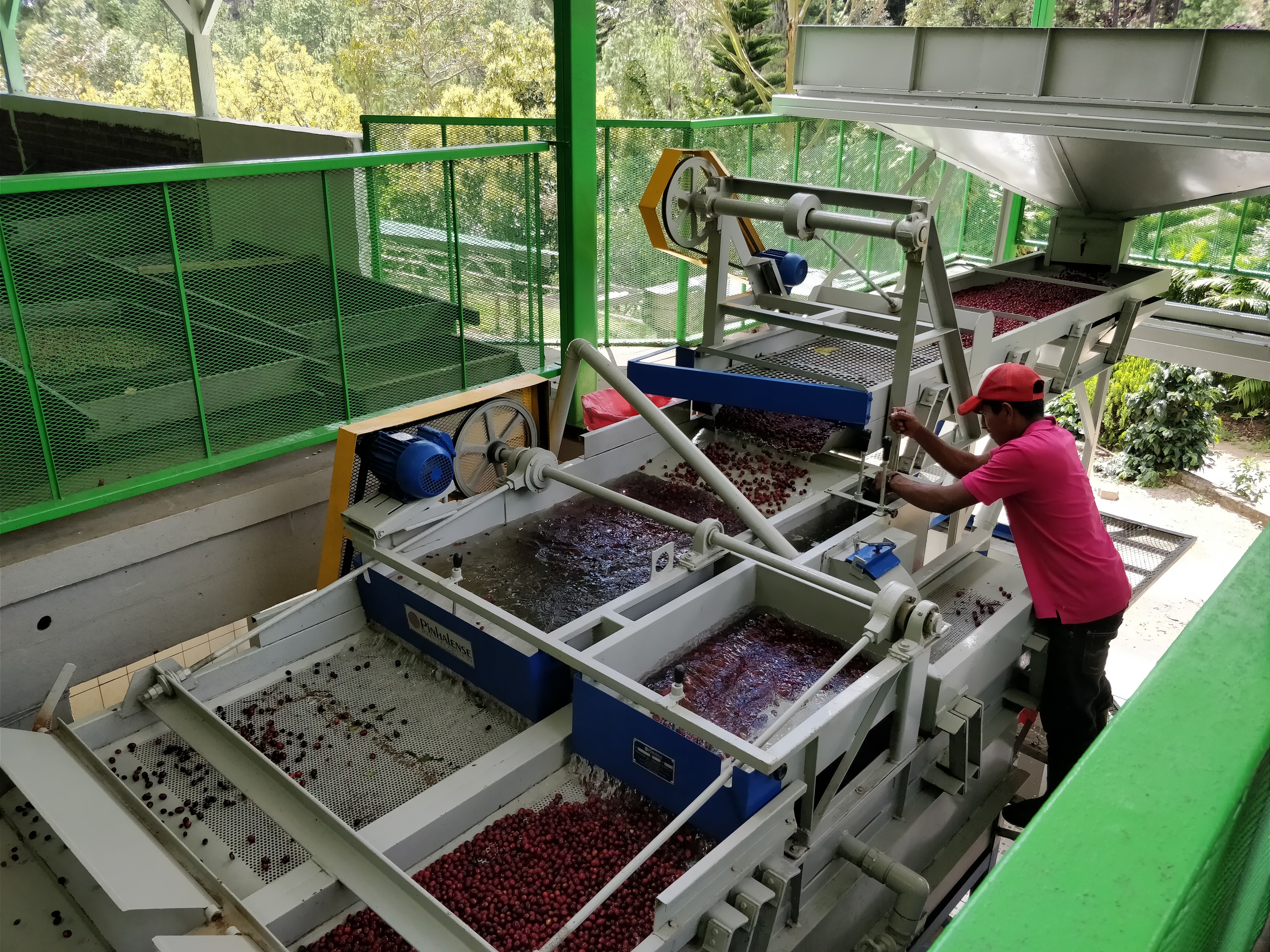 image of the de-pulper at the farm