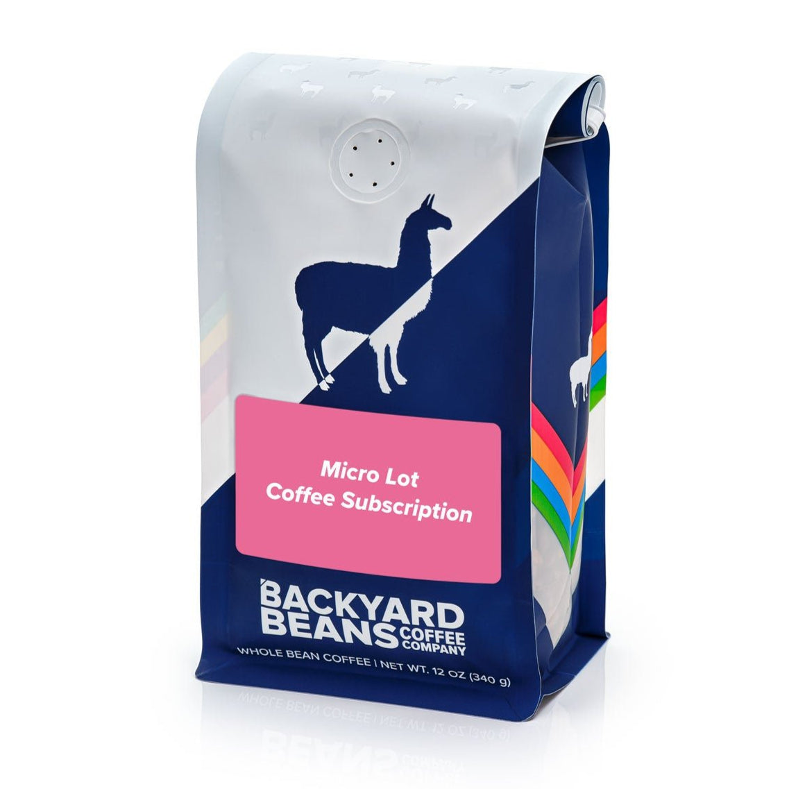 Image of Pink Label Coffee Subscription coffee bag.