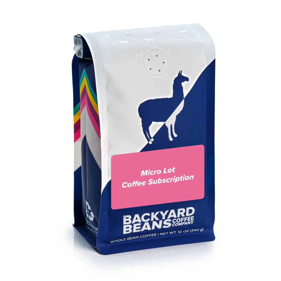 Image of Pink Label Coffee Subscription coffee bag.