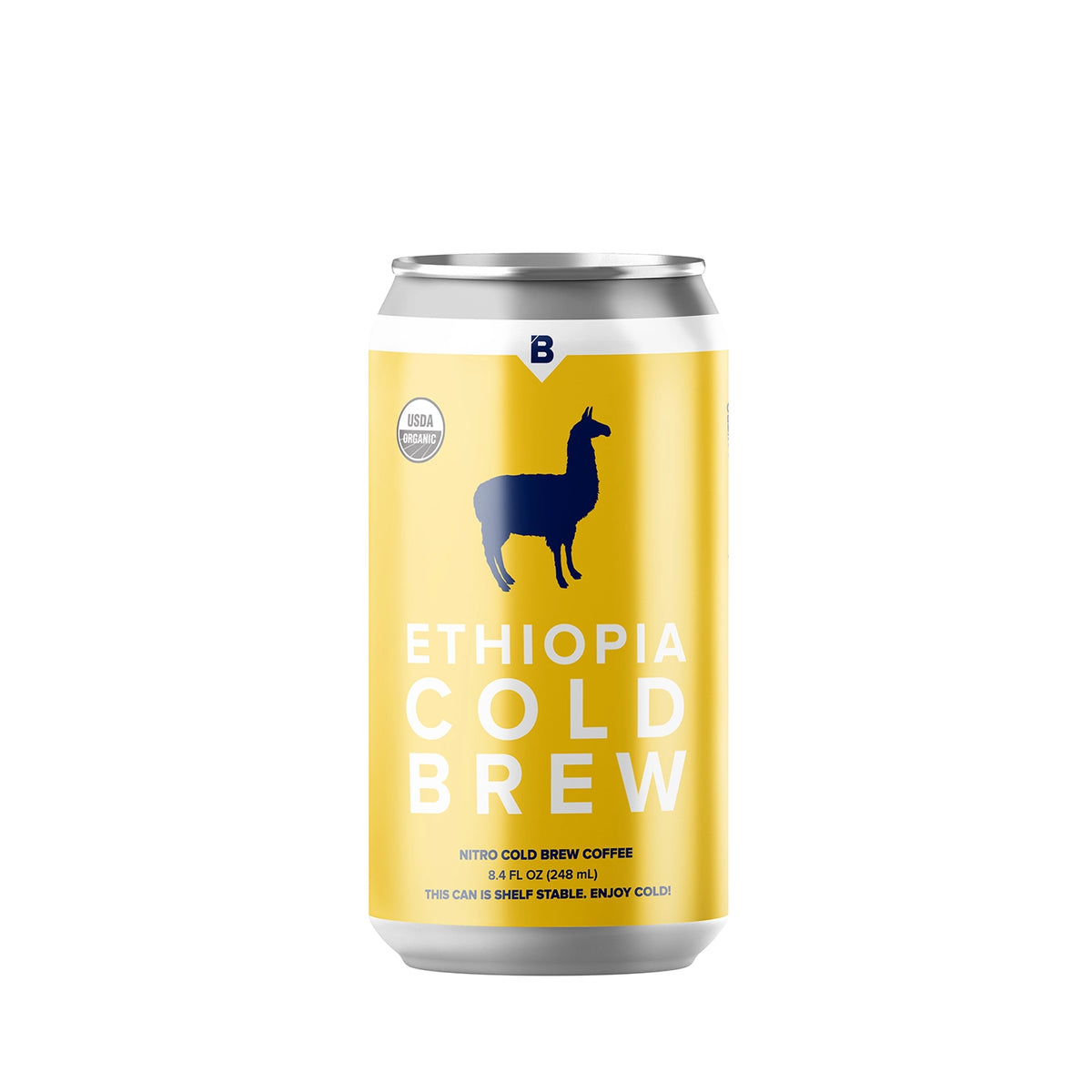 Image of yellow Ethiopia cold brew can
