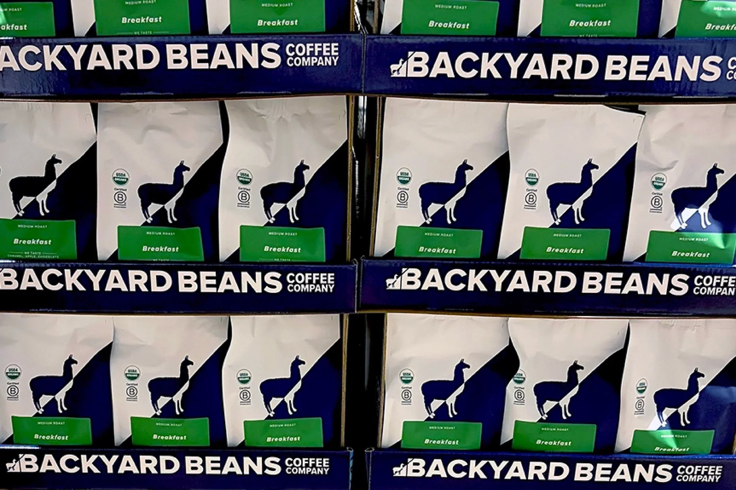 Image of Backyard Beans Breakfast Blend coffee retail bags