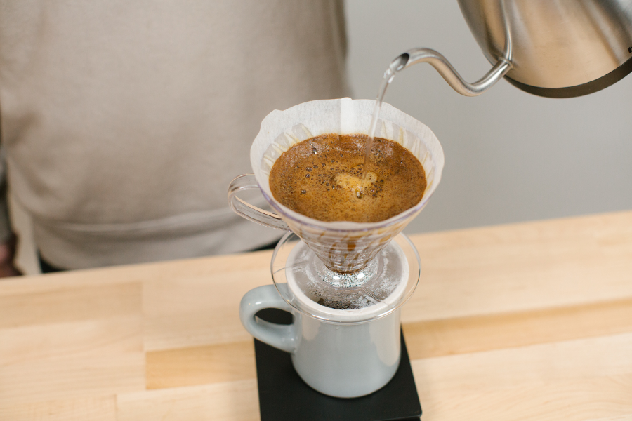 Image of Pour Over coffee brewing.