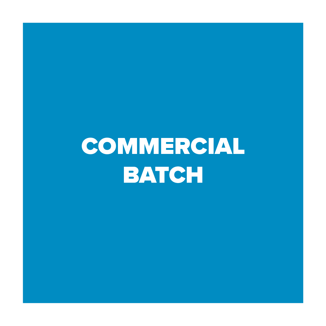 Text that says Commercial Batch