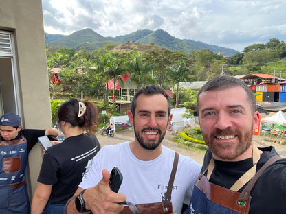 image of Shady Bayter (Forest Green) and Bobby Wrigley (Backyard Beans Coffee Co.) in Planadas, Tolima