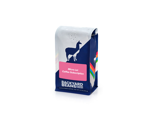 Image of Pink Label Coffee Subscription coffee bag.